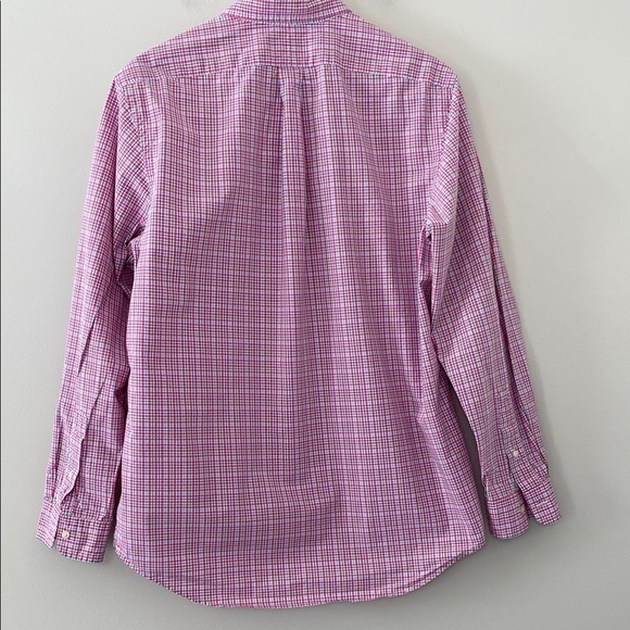 Ralph Lauren Men's Pink Checkered Plaid Long Sleeve 100% Cotton Shirt Size L - Picture 5 of 9